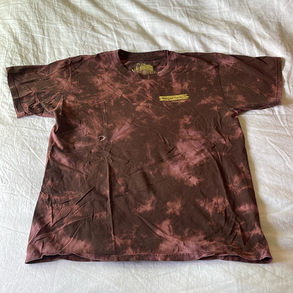 Margaritaville Distressed Brown/Maroon Tie-Dye Tee